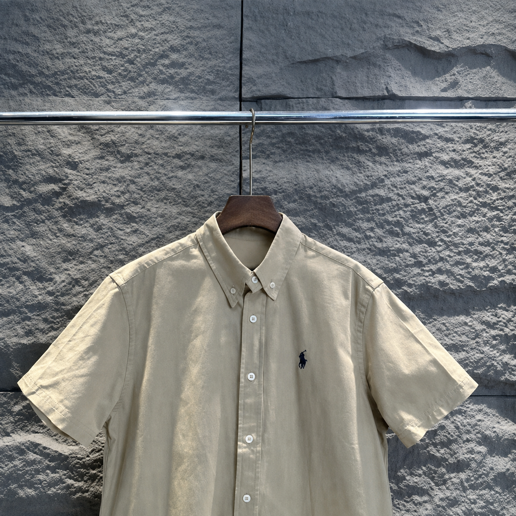 Ralph Lauren Shirt Oxford Short Sleeve Button Down Casual Shirt