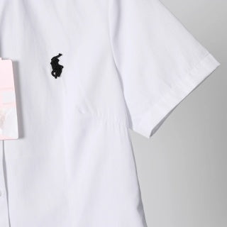 Ralph Lauren Shirt Women's 100% Cotton Short Sleeve Button-Up