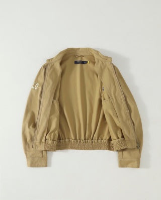 Ralph Lauren Outerwear Washed Twill Cropped Zip Jacket