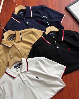 Ralph Lauren Contrast Stripe Cotton Piqué Polo Shirt