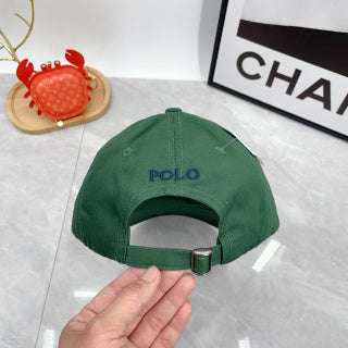 Ralph Lauren Hat Green Tonal Pony Curved-Brim Baseball Cap