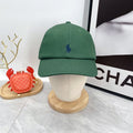 Ralph Lauren Hat Green Tonal Pony Curved-Brim Baseball Cap
