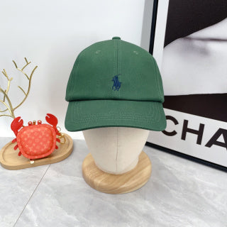 Ralph Lauren Hat Green Tonal Pony Curved-Brim Baseball Cap