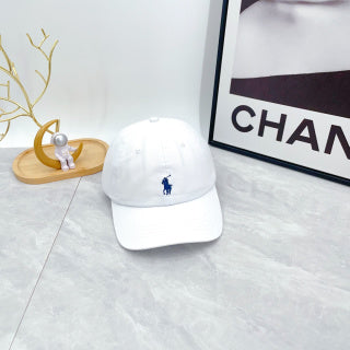 Ralph Lauren Hat White Navy Pony Clean-Crown Baseball Cap