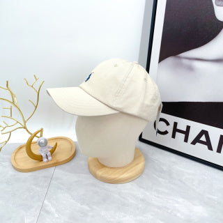 Ralph Lauren Hat Cream White Navy Pony Curved-Brim Baseball Cap