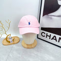 Ralph Lauren Hat Pale Pink Blue Pony Low-Profile Baseball Cap