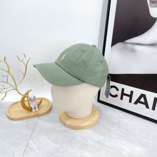 Ralph Lauren Hat Sage Green Cream Pony Casual Baseball Cap