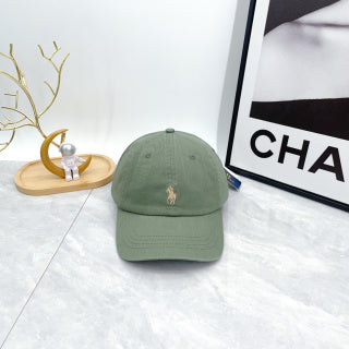 Ralph Lauren Hat Sage Green Cream Pony Casual Baseball Cap