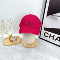 Ralph Lauren Hat Raspberry Red Navy Pony Curved-Brim Baseball Cap