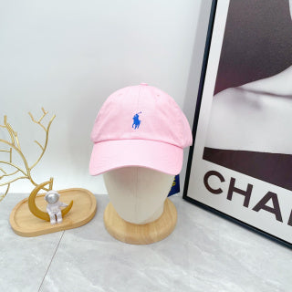 Ralph Lauren Hat Light Pink Royal Blue Pony Baseball Cap