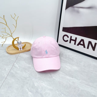 Ralph Lauren Hat Blush Pink Aqua Pony Curved Brim Baseball Cap