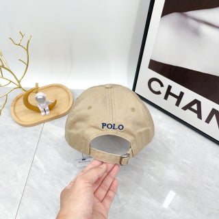 Ralph Lauren Hat Stone Beige Blue Pony Classic Baseball Cap
