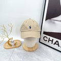 Ralph Lauren Hat Stone Beige Blue Pony Classic Baseball Cap