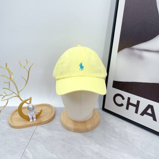 Ralph Lauren Hat Lemon Yellow Contrast Pony Baseball Cap
