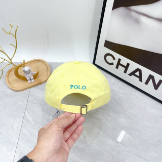 Ralph Lauren Hat Lemon Yellow Contrast Pony Baseball Cap