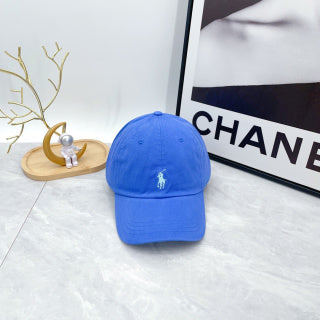 Ralph Lauren Hat Ocean Blue White Pony Soft-Crown Baseball Cap