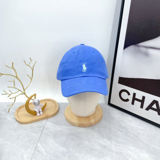 Ralph Lauren Hat Ocean Blue White Pony Soft-Crown Baseball Cap