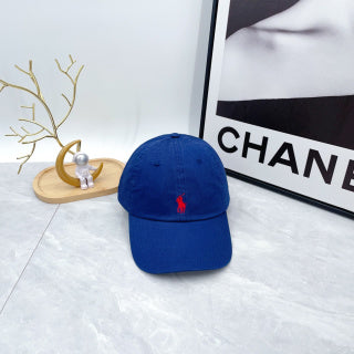 Ralph Lauren Hat Royal Blue Red Pony Low-Profile Baseball Cap