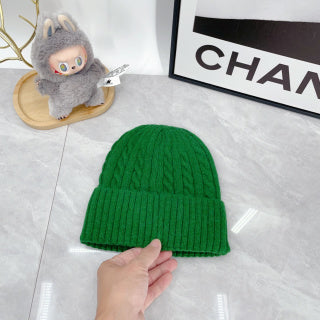 Ralph Lauren Hat Emerald Green Blue Pony Cable Rib Beanie