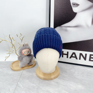 Ralph Lauren Hat Royal Navy Red Pony Textured Rib Beanie
