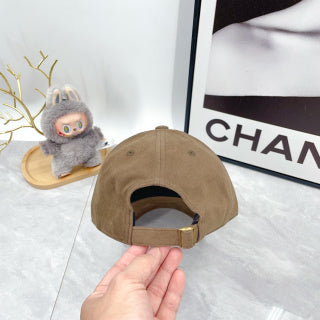 Ralph Lauren Hat Taupe Brown Contrast Pony Curved Brim Baseball Cap