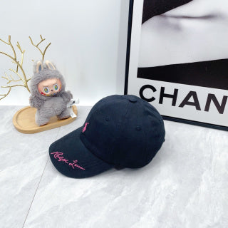 Ralph Lauren Hat Navy Pink Pony Script Brim Baseball Cap