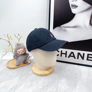 Ralph Lauren Hat Navy Pink Pony Script Brim Baseball Cap