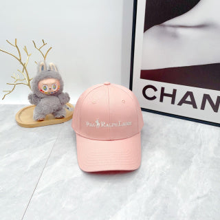 Ralph Lauren Hat Pink Tonal Wordmark Embroidered Baseball Cap