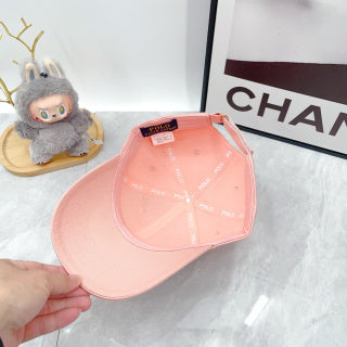Ralph Lauren Hat Pink Tonal Wordmark Embroidered Baseball Cap