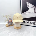 Ralph Lauren Hat Pale Butter Baseball Cap with Front Polo Bear Embroidery