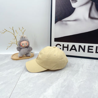Ralph Lauren Hat Pale Butter Baseball Cap with Front Polo Bear Embroidery