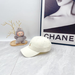 Ralph Lauren Hat Ivory Baseball Cap with Front Polo Bear Embroidery