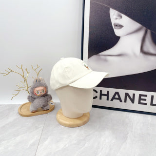 Ralph Lauren Hat Ivory Baseball Cap with Front Polo Bear Embroidery