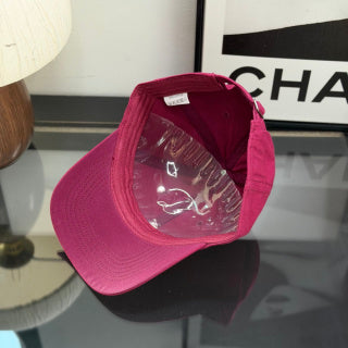 Ralph Lauren Hat Magenta Pink Baseball Cap with White Pony Embroidery