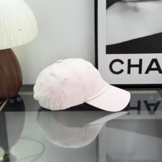 Ralph Lauren Hat Pale Rose Baseball Cap with Blue Pony Embroidery