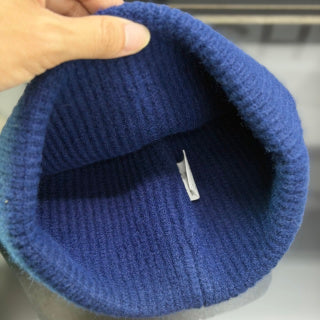 Ralph Lauren Hat Royal Blue Ribbed-Knit Red Pony Beanie