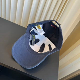 Ralph Lauren Hat Slate Blue Red Pony Washed Baseball Cap