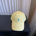Ralph Lauren Hat Pale Yellow Teal Pony Casual Baseball Cap