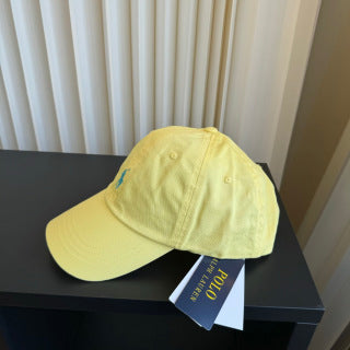 Ralph Lauren Hat Pale Yellow Teal Pony Casual Baseball Cap