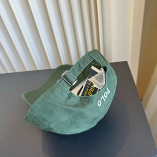Ralph Lauren Hat Faded Green White Pony Baseball Cap