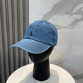 Ralph Lauren Hat Washed Blue Dark Pony Contrast Stitch Baseball Cap