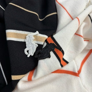 Ralph Lauren T-shirt Striped Knit Short Sleeve Collared Tee