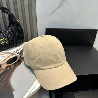 Ralph Lauren Hat Natural Beige Tonal Pony Curved Brim Cap