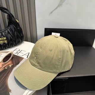 Ralph Lauren Hat Olive Khaki Tonal Pony Paneled Baseball Cap