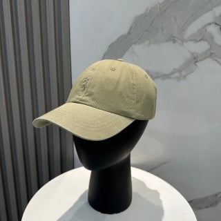 Ralph Lauren Hat Olive Khaki Tonal Pony Paneled Baseball Cap