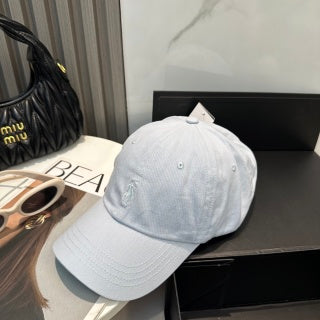 Ralph Lauren Hat Ice Blue Tonal Pony Curved Brim Cap