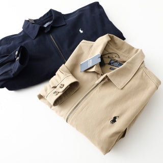 Ralph Lauren Outerwear Oversized Cotton Vintage Zip Jacket