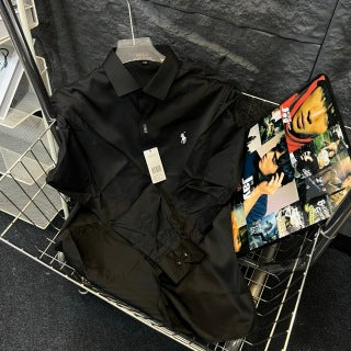 Ralph Lauren Shirt Satin Classic Button Down Long Sleeve Shirt