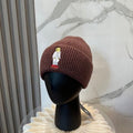 Ralph Lauren Hat Chocolate Polo Bear Foldover Ribbed Beanie