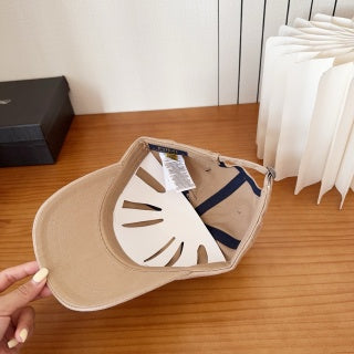 Ralph Lauren Hat Sand Beige Contrast Wordmark Curved Brim Cap